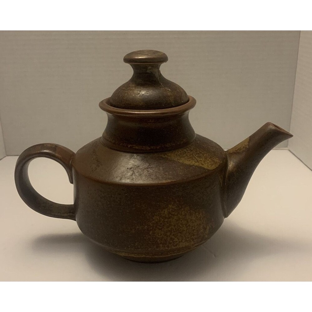 Vintage Handmade Original USA Clay Pottery Glazed Teapot - Picture 2 of 6